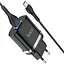 Сетевое зарядное устройство Hoco N1, 12W 2.4 A с USB-разъемом и кабелем Type-C черный - миниатюра 6