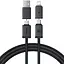 Кабель Baseus Versatile Two-for-Two Fast Charging Cable U+C to C+L 60W 1 м Cosmic Черный - миниатюра 1