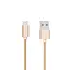 Кабель микро USB Hoco X2 Knitted MicroUSB Gold 1 м - миниатюра 1