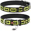 Ошейник для собак Waudog Design кожаный с QR паспортом, рисунок Бэтмен4, L, Ш 25 мм, Дл 37-48 см - миниатюра 1