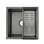 Кухонная мойка Gappo GS4444-6 встроенная 440x440 мм, нержавеющая сталь, поверхность PVD, Черный - миниатюра 2