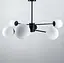 Мінімалістична люстра на 6 білих матових плафонів Line.F CD 111/6 BK - мініатюра 2