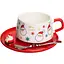 Чашка для латте-арту порцелянова Merry Christmas 250 мл з блюдцем  FM-CS-10A - мініатюра 3