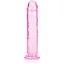 Фалоімітатор RealRock Crystal Clear, 22 см (рожевий) - мініатюра 1