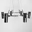 Подвесная серебряная люстра ZION на 6 спотов Line.F MJ 129/6 CH - миниатюра 2