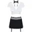 Эротический костюм секретарши Obsessive Secretary suit 5pcs black L/XL черно-белый - миниатюра 5