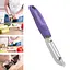 Ніж 2в1 економка овочечистка рибочистка велика з пластмасовою ручкою для очищення овочів і фруктів 20.5 см, Kitchette Фіолетовий 84410 - мініатюра 6