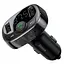 FM-Модулятор Baseus T typed Bluetooth MP3 + car holder (Standard edition) Black CCTM-01 - миниатюра 1