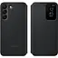 Оригинальный чехол-книжка Samsung для Galaxy S22 Plus S-View Clear View Cover (6.6") Черный (EF-ZS906CBEGRU) - миниатюра 4