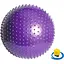 Мяч для фитнеса (фитбол) массажный HMS NE-MAS-75-V фиолетовый, насос в комплекте 75 см - миниатюра 1