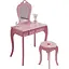 Детский туалетный столик Chomik Elsa с зеркалом + розовый стул - миниатюра 2