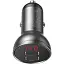 Автомобільний зарядний пристрій Baseus Digital Display Dual USB 4.8A Car Charger 24W Сірий - мініатюра 1