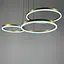 Светодиодная люстра на три кольца в латунном каркасе 80+60+40 см Ст. 9009-800*600*400 GD Line F - миниатюра 3