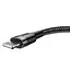 Кабель Baseus Cafule Cable USB For Lightning 2.4A 0.5m Gray+Black - мініатюра 5