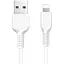 Кабель для заряджання смартфона/телефона Hoco X20 USB lighting дріт 2 м білий - мініатюра 1