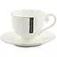 Чашка с блюдцем Interos Волна фарфоровая 260 мл белая (C0112 A) - миниатюра 1