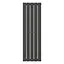 Вертикальний радіатор Navin Largo 376х1200-5, anticor, чорний муар 10-012033-4880, Чорний матовий - мініатюра 1