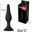 Анальна пробка з присоскою Mai Attraction Toys №34 Black - мініатюра 3