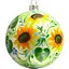 Ялинкова прикраса Санта Шоп Петриківка Соняшники на білому склі (4820001107036) - мініатюра 1