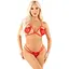 Комплект Leg Avenue Open Cup Bra and Pearl stRing One Size, Red - миниатюра 2