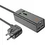Сетевое зарядное устройство удлинитель Hoco AC9A 2 USB/Type-C PD QC 30W 1 розетка 1.5m черный - миниатюра 1