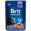 Набор влажных кормов Brit Premium Cat Pouch Семейная тарелка для кошек ассорти из 4 вкусов 12 шт. х 100 г - миниатюра 2