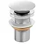 Донний клапан для умивальника Yoka click-clack без переливу хром BK.POP-14-BP-CHR, Хром - мініатюра 1