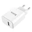 Адаптер мережевий Hoco Victoria C61A зарядний пристрій - блок 1USB 2.1A білий - мініатюра 1