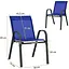 Комплект садовых стульев Costway Patio с подлокотниками синий - миниатюра 4