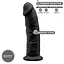 Фалоімітатор Silexd Premium Silicone Dildo Model 2 Size 9 25 см чорний - мініатюра 2