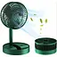 Аккумуляторный настольный вентилятор Telescopic Folding Fan Портативный складная мини USB ветродуйка Зеленый - миниатюра 1