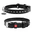 Нашийник для собак шкіряний Waudog Glamour з QR-паспортом з клейовими стразами Ш 15 мм Д 27-36 см чорний - мініатюра 1
