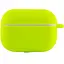 Силіконовий футляр New з карабіном для навушників Airpods Pro Салатовий / Neon green - миниатюра 2
