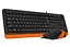 Комплект A4Tech Fstyler Sleek Multimedia Comfort F1010, Black/Orange, клавиатура+мышь, USB (F1010-BO) - миниатюра 2