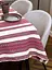 Лляна скатертина різдвяна з українським орнаментом "Рандеву червоний" - 180х150 см - мініатюра 4