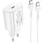 Сетевое зарядное устройство Hoco N22 Jetta PD25W Type-C to Type-C White - миниатюра 1