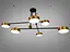 Вражаюча новинка, світлодіодна люстра, 72W, 5 бронзових плафонів - мініатюра 1