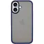 Чохол Epik TPU+PC Metal Buttons для Apple iPhone 16, 6.1 Синій - мініатюра 1