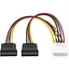 Кабель разветвитель питания TCOM Molex 2 x Sata переходник адаптер 15 см - миниатюра 1