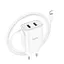 Адаптер сетевой Hoco Lightning Cable Courser Dual-Port Charger C103A |2USB, 2.1A| - миниатюра 1