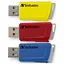 USB флеш накопитель Verbatim 3x16 ГБ Store 'n' Click Red/Blue/Yellow USB 3.2 (49306) - миниатюра 1