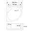 Душевой поддон RJ 90x90x45 см полукруглый в комплекте с сифоном white 90RZ814 белый - миниатюра 3