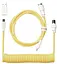 Кабель Keychron USB-A/USB-C USB-C заряджання/синхронизации Keychron, 1.36м, Type-C, Coiled Aviator, жовтий (CAB16_KEYCHRON) - миниатюра 1