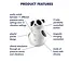 Вакуумний стимулятор клітора із вібрацією Satisfyer Pocket Panda чорно-білий - мініатюра 6