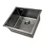 Кухонная мойка черная с декором нержавеющая под столешницу Nett NВS-5045, Черный - миниатюра 2