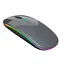 Мышка бесшумная компьютерная, беспроводная Macarone Bluetooth, перезаряжаемый USB, Серая  - миниатюра 1