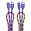 Дата кабель Hoco X116 Meridian USB to MicroUSB 2.4A (1m) Gradient Purple Mix - мініатюра 1