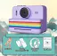 Детская цифровая фотокамера RAINBOW 2,8" мгновенная печать с термопринтером 1500 мАч Фиолетовый - миниатюра 6