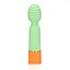 Вібратор Loveline Ribbed Mini 12 см зелений - мініатюра 2