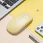 
Мышка бесшумная компьютерная беспроводная Bluetooth, перезаряжаемый USB, Желтая - миниатюра 3